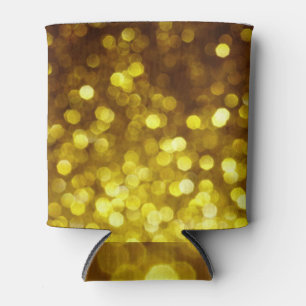 Golden glitter: festive Christmas texture. Can Cooler