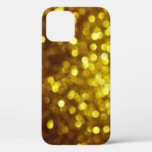 Golden glitter: festive Christmas texture. iPhone 12 Case