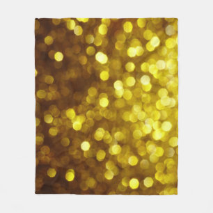 Golden glitter: festive Christmas texture. Fleece Blanket