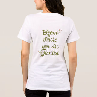 Golden Glitter Inspirational Black Tee