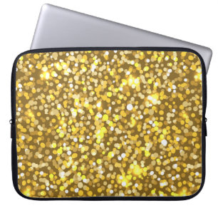 Golden glitter laptop sleeve