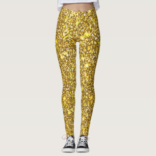 Golden glitter leggings