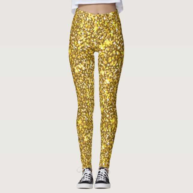 Golden glitter leggings (Front)