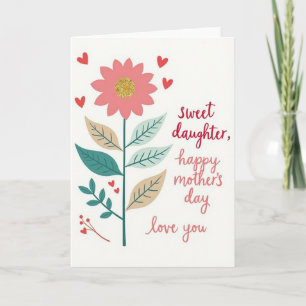 Golden Glitter Mothers Day Card