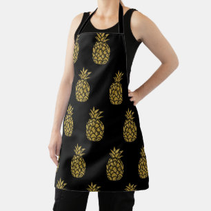 Golden Glitter Pineapple Tropical Fruit Apron