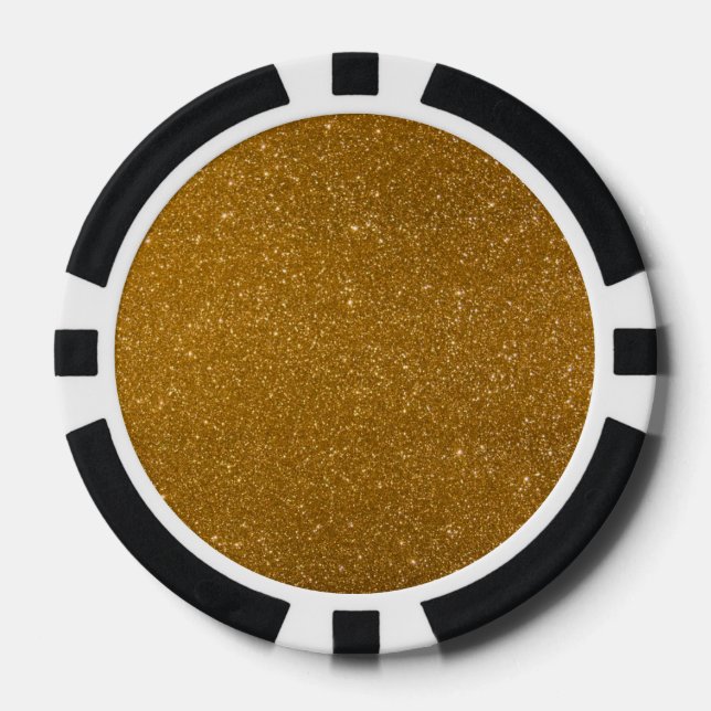Golden glitter poker chips (Front)