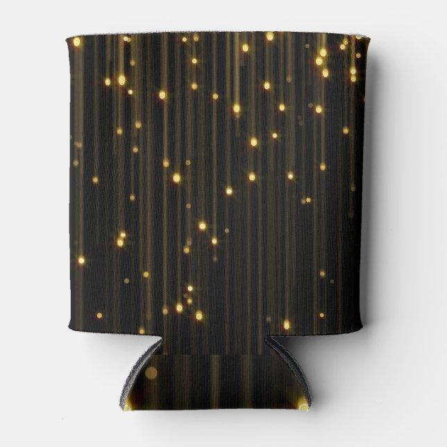 Golden Glitter Rain Light Curtain Can Cooler (Front)