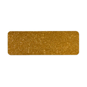 Golden glitter return address label
