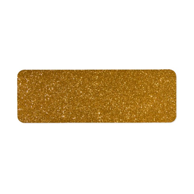 Golden glitter return address label (Front)