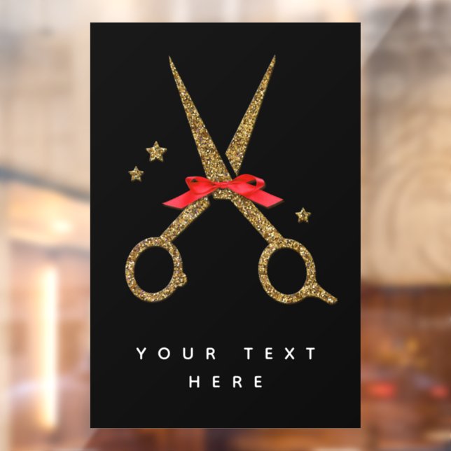 Golden glitter scissors - Hair dresser stylist (Sheet 2)