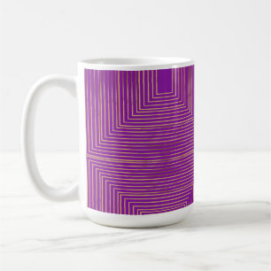 Golden glitter Stripes line art Pattern Coffee Mug