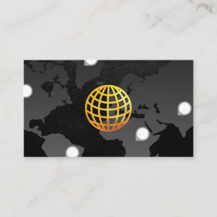 Golden Globe   Map of the World   Executive Busine Business Card