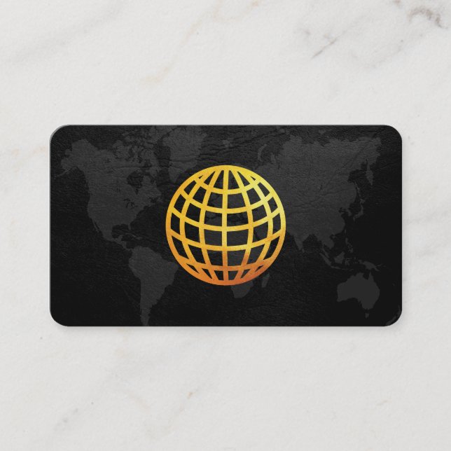 Golden Globe | Map of the World | Executive Business Card (Front)