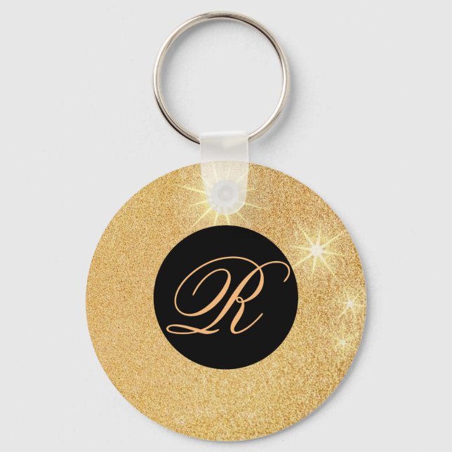 Golden Gloss personalized Key Ring (Front)