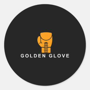 Golden-glove' Boxing Motivation Classic Round Sticker