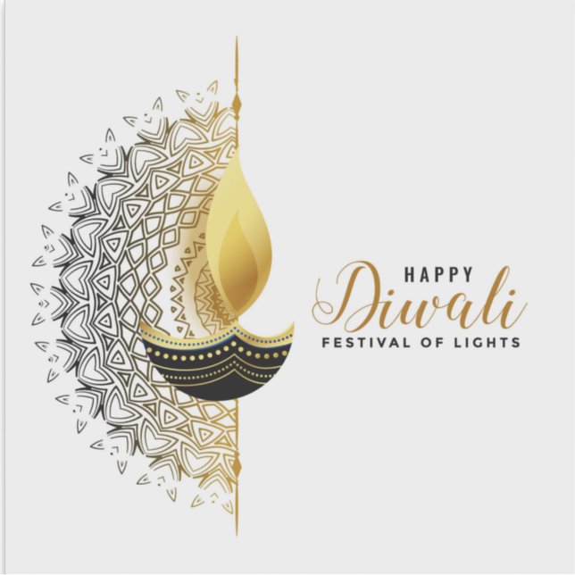 Golden Glow: A Diwali Blessing (Front)