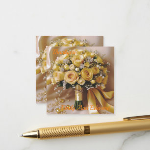 "Golden Glow: A Honeyed Rose Bouquet of Love" Enclosure Card