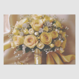 "Golden Glow: A Honeyed Rose Bouquet of Love" Tissue Paper