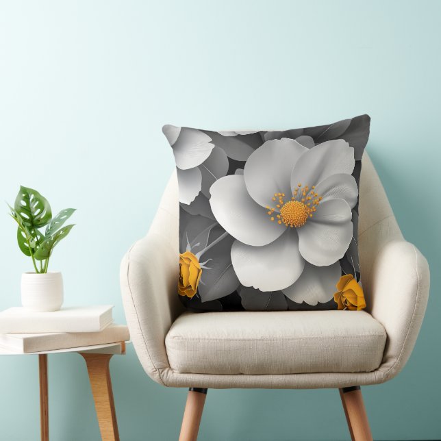 Golden Glow Blooms Cushion (Chair)