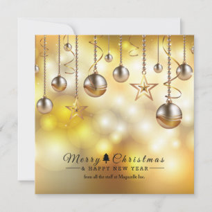 Golden Glow Corporate Holiday Cards