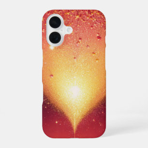 Golden Glow & Heart Romantic Phone Case