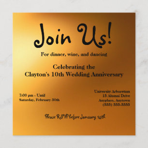 Golden Glow Invitation 5.25"
