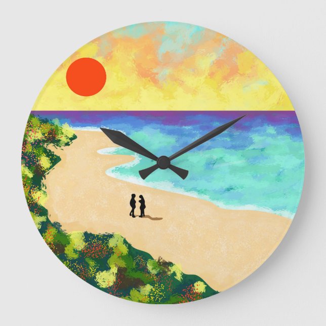 Golden Glow Large Clock (Front)