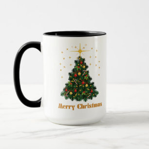  "Golden Glow: Merry Christmas Elegance Mug" Mug