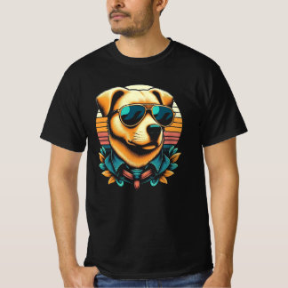 Golden Glow – Retro Pup Edition T-Shirt