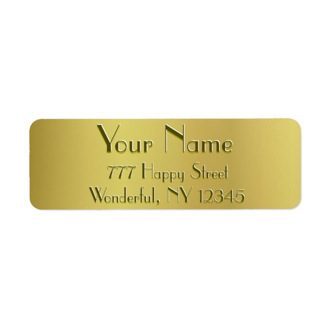 Golden Glow Return Address Label (Front)