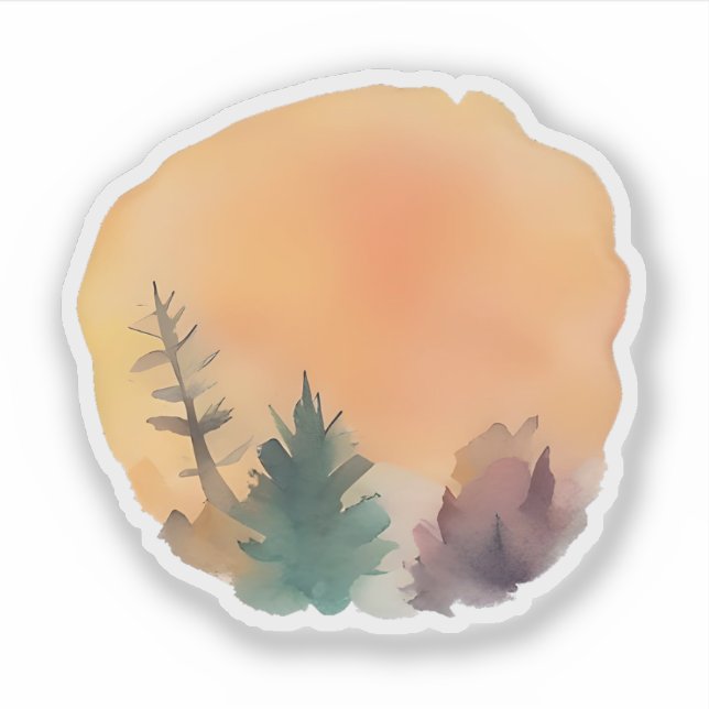 Golden Glow with Forest Silhouettes (Front)