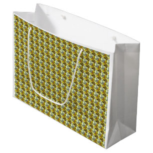 Golden Glow – Yellow Gemstone Flower Design Large Gift Bag