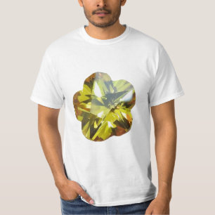 Golden Glow – Yellow Gemstone Flower Design T-Shirt