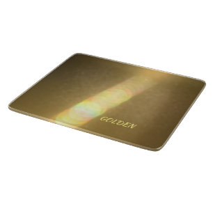 Golden Glowing Bronze Customisable Glass Cutting Board