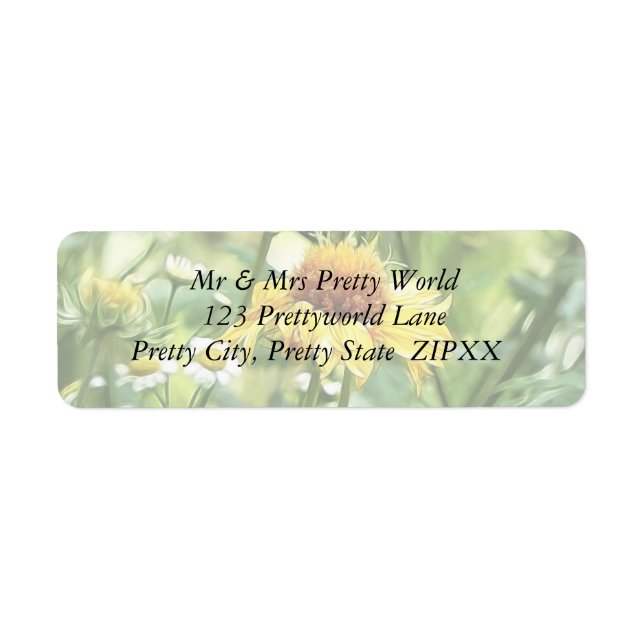 Golden Goblin Gaillardia Return Address Label (Front)