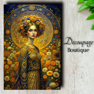 Golden Goddess Decoupage Tissue Paper