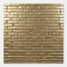 Golden Gold Bricks Patterns Elegant Minimalist