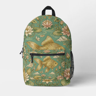 Golden Goldfish Backpack – Lily Pond Design