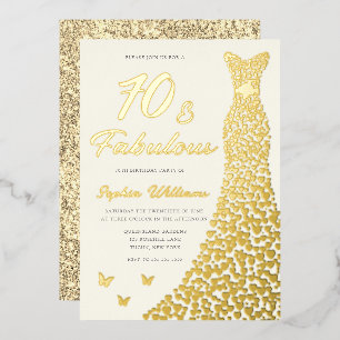 Golden Gown, Fabulous 70th Birthday Dress Gold