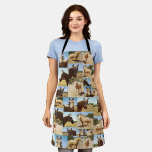 **"Golden Grace: A Palomino Photo Collage"** Apron