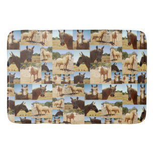 **"Golden Grace: A Palomino Photo Collage"** Bath Mat