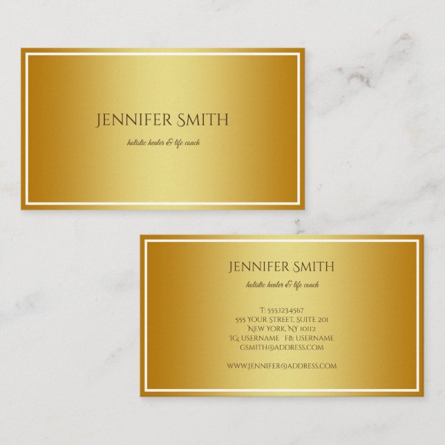 Golden gradient texture. business card (Front/Back)