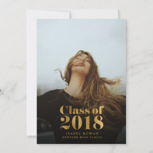 Golden Graduate Graduation Photo Announcement