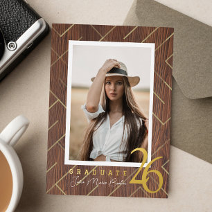 Golden Graduation Photo Announcement