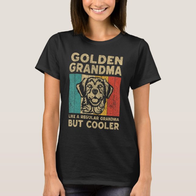 Golden Grandma Definition  Retro Golden Retriever T-Shirt (Front)
