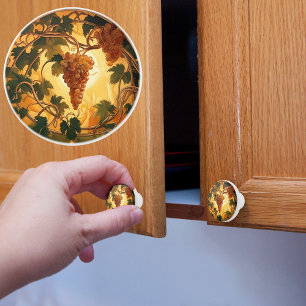 Golden Grapes Ceramic Knob