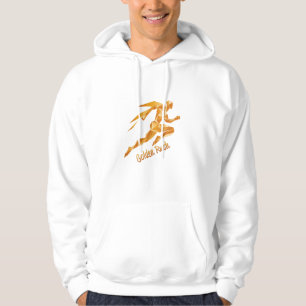 Golden Graphic & Text Hoodie