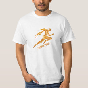 Golden Graphic & Text T-Shirt