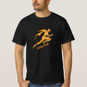 Golden Graphic & Text T-Shirt