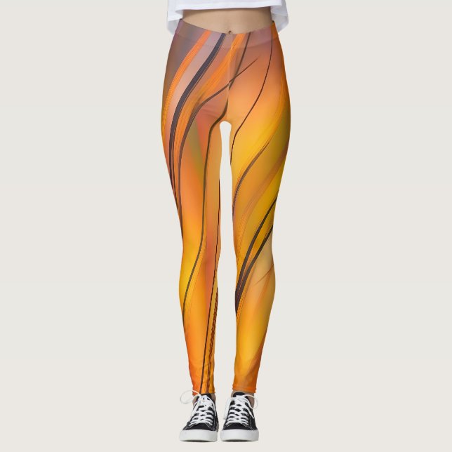 Golden Grasses in the WIND Leggings (Front)